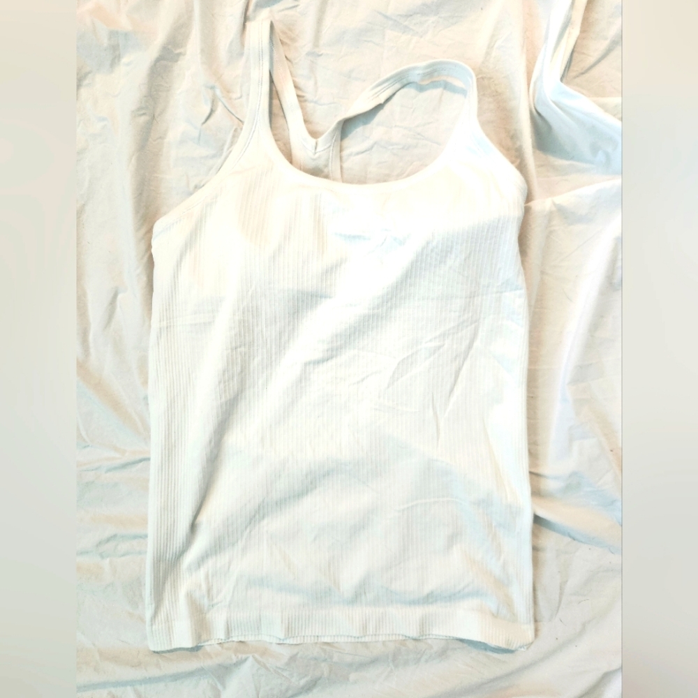 Lululemon ebb to street tank, white, size 12